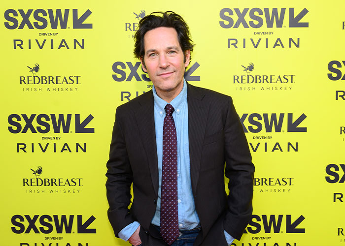 Paul Rudd at SXSW event wearing suit and tie