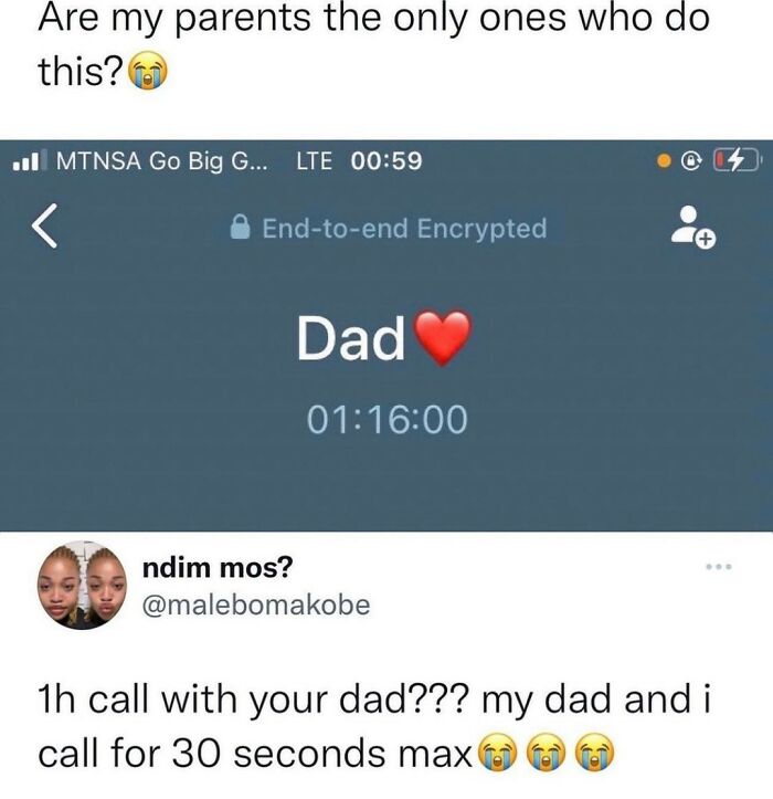 Screenshot of a one hour phone call with dad meme about random memes funny