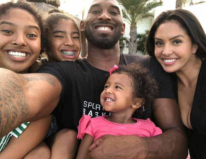 Kobe Bryant with family smiling in photo linked to Kyle Busch passing theories Kobe Bryant with family smiling in photo linked to Kyle Busch passing theories