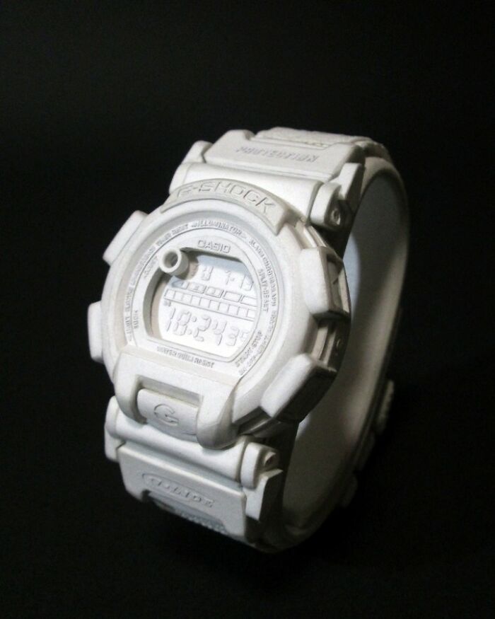 Paper digital Casio G-Shock watch model detailed