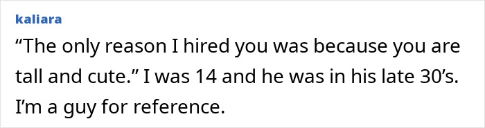 Boss admitting to hiring based on appearance, not qualifications