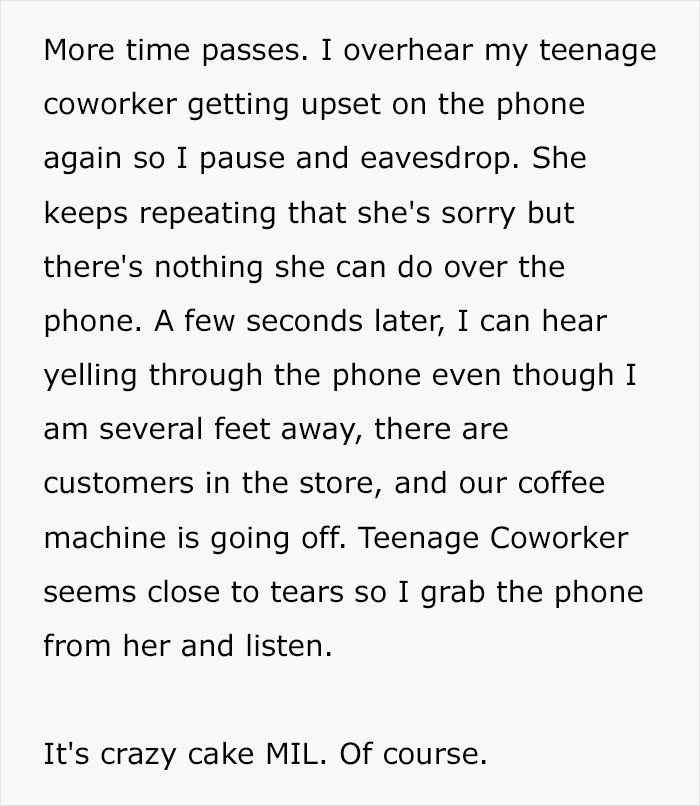 Bakery worker overhears coworker's stressful call about a wedding cake MIL Bakery worker overhears coworker's stressful call about a wedding cake MIL