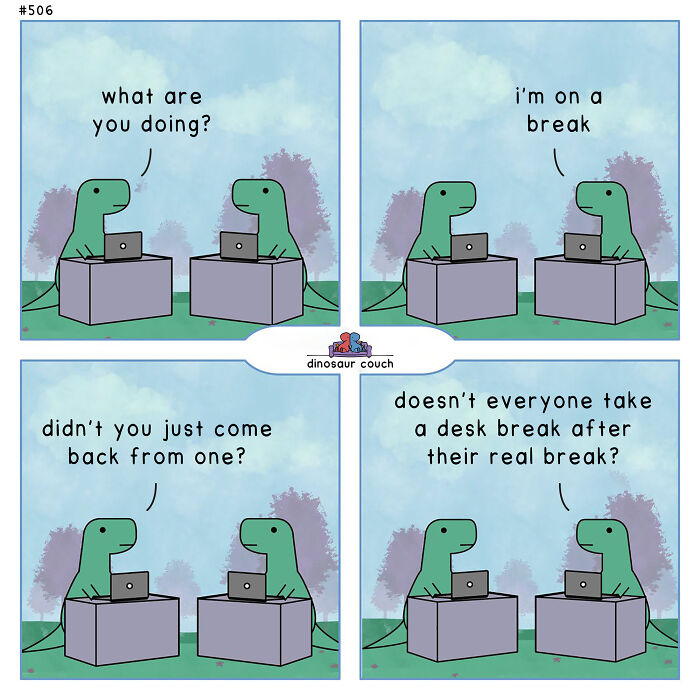 These Dinosaur Comics Turn Anxiety, Friendship, And Everyday Feelings Into Gentle Humor