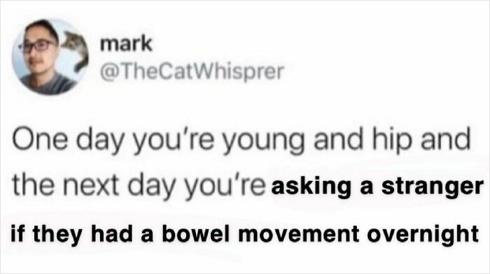 A medical meme from internalmemecine about doctors asking strangers about bowel movements, for nurses and medical professionals.