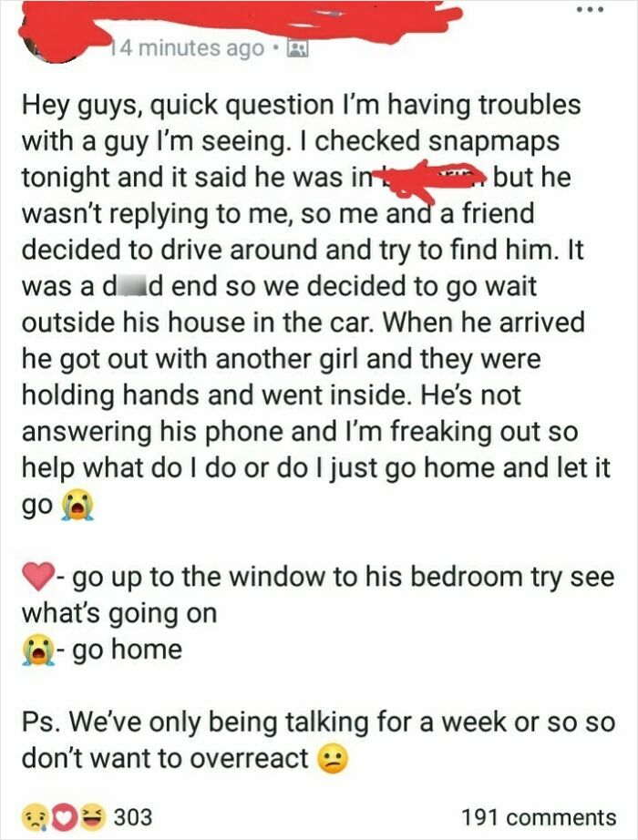 Dramatic message about trust issues and relationship doubts shared online