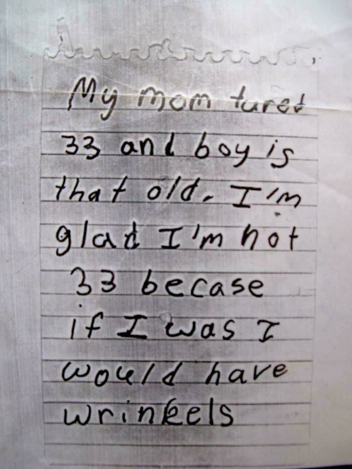 A Note My Sister Wrote At School When She Was Six