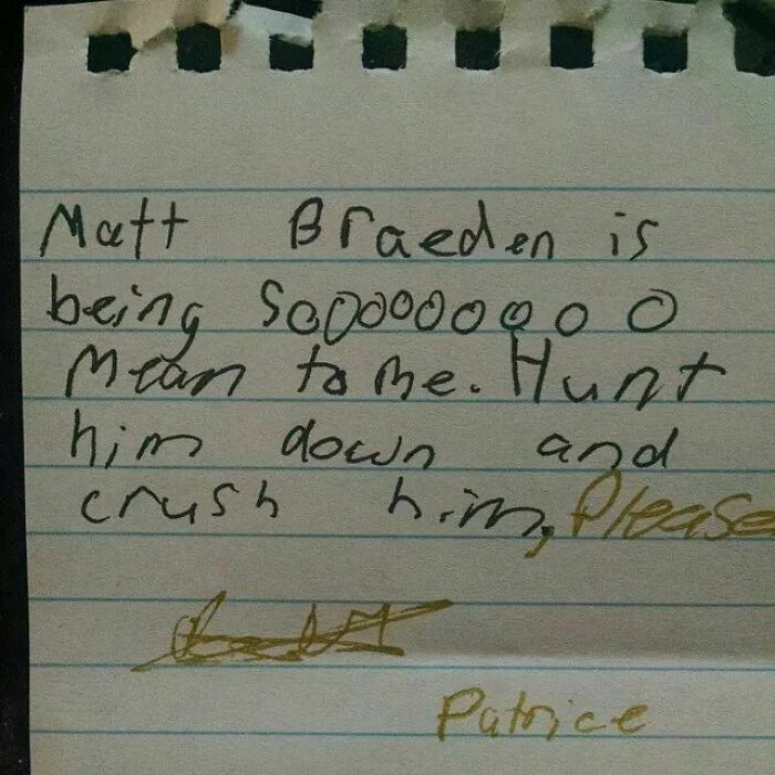 My Little Sister Left This Note On My Dresser Today