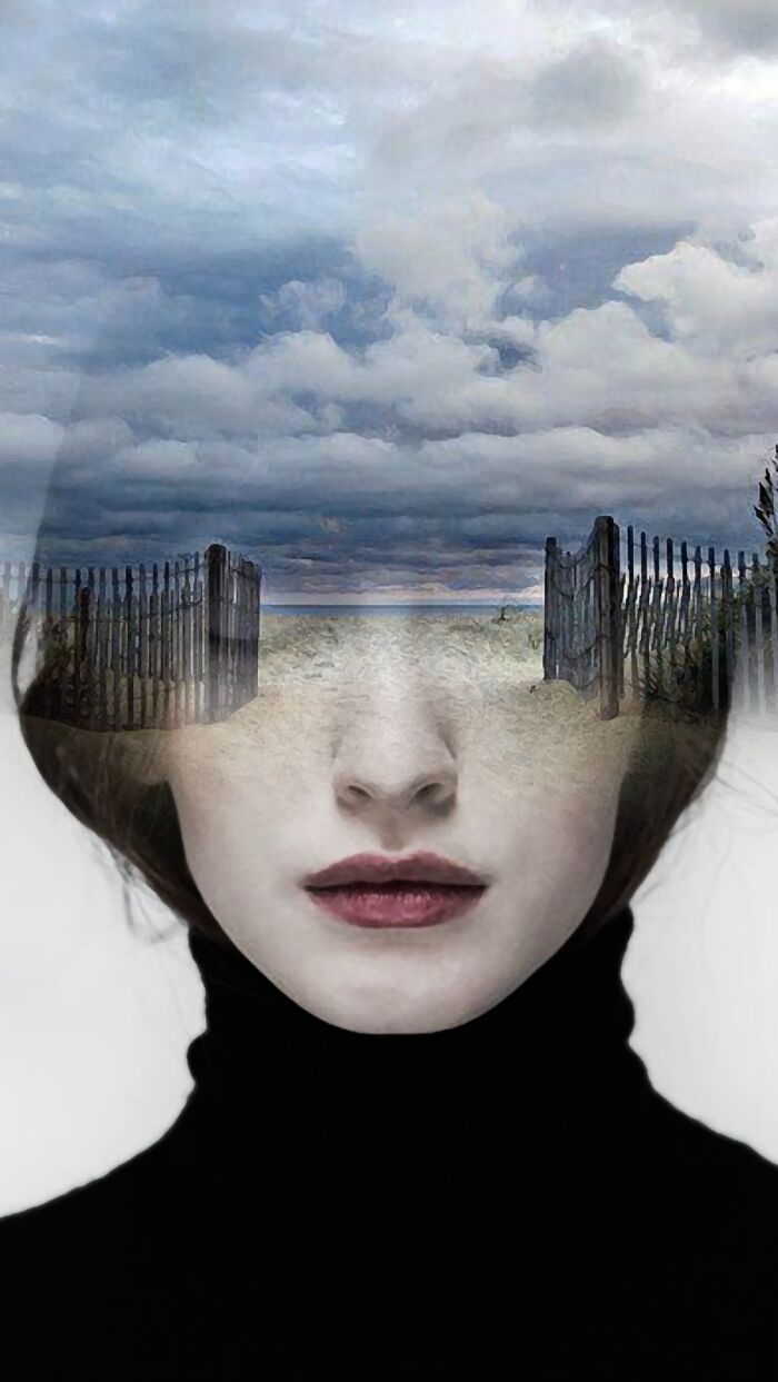 This Artist Merges Portraits With Landscapes, Textures, And Dreams In Striking Digital Collages (40 Pics)
