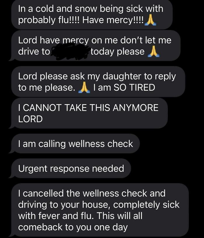 Anti Vax Mom Shows Up Uninvited With Flu/Covid, 40+ Texts