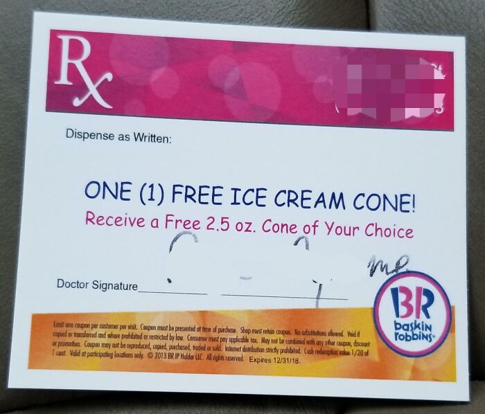 My Daughter's Pediatrician Prescribed An Ice Cream After She Got Her Flu Shot