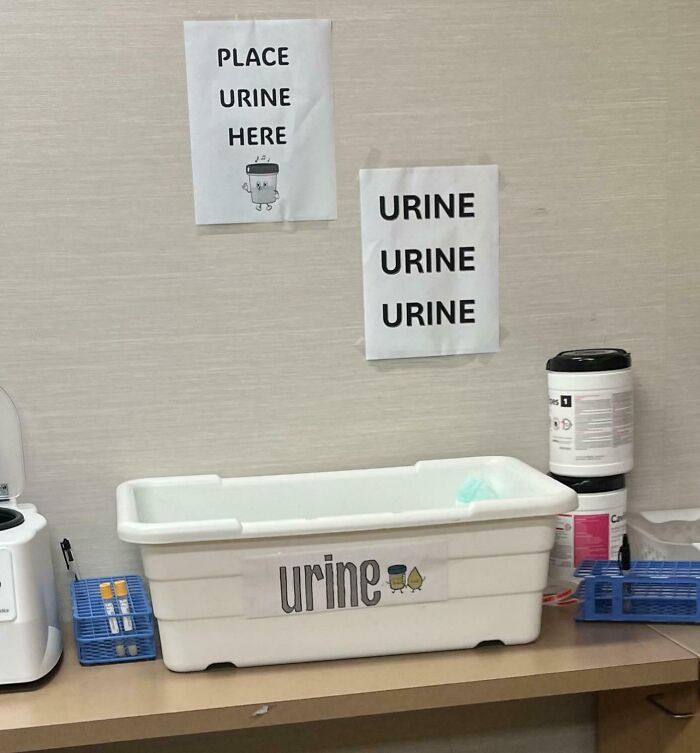 The Urine Deposit Area At My Doctor’s Office