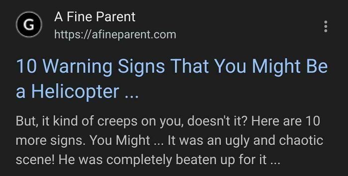A news article displaying premature truncation, a title, website URL, and article description with an ellipses, showing lost meaning.
