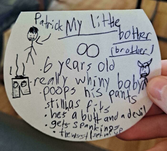 My Brother Found A Note I Wrote About Him In The Old Family Car. I Was 9 At The Time