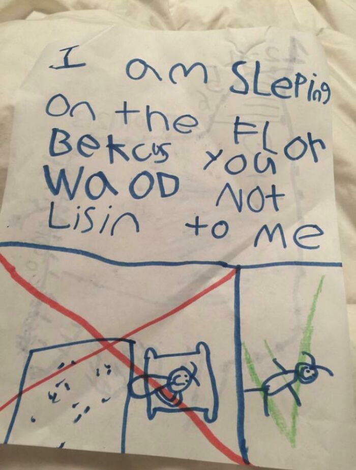 A Note I Wrote To My Mom When She Told Me To Stop Asking Questions And Go To Bed