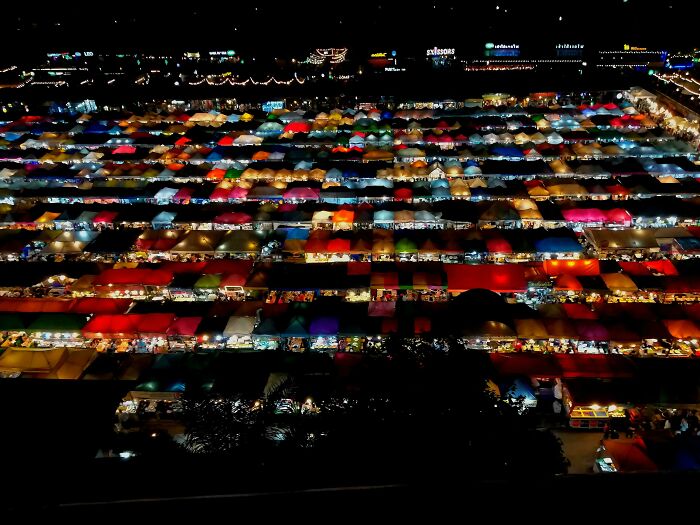 This Picture I Got Of A Night Market In Bangkok