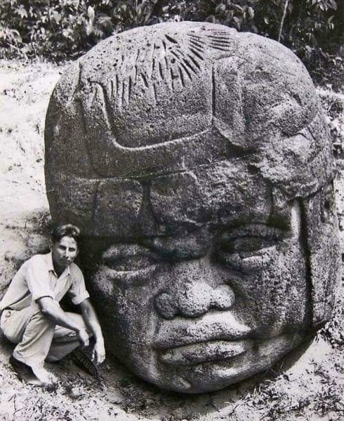 Olmec Head. 40 Tons. 3,500 Years Old