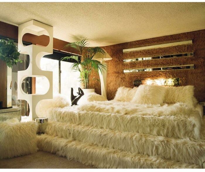 Furry bed and furniture design with unique textured look