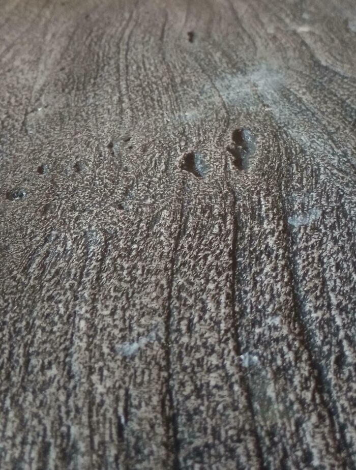 Close-up of dirty textured surface revealing cleaning neglect