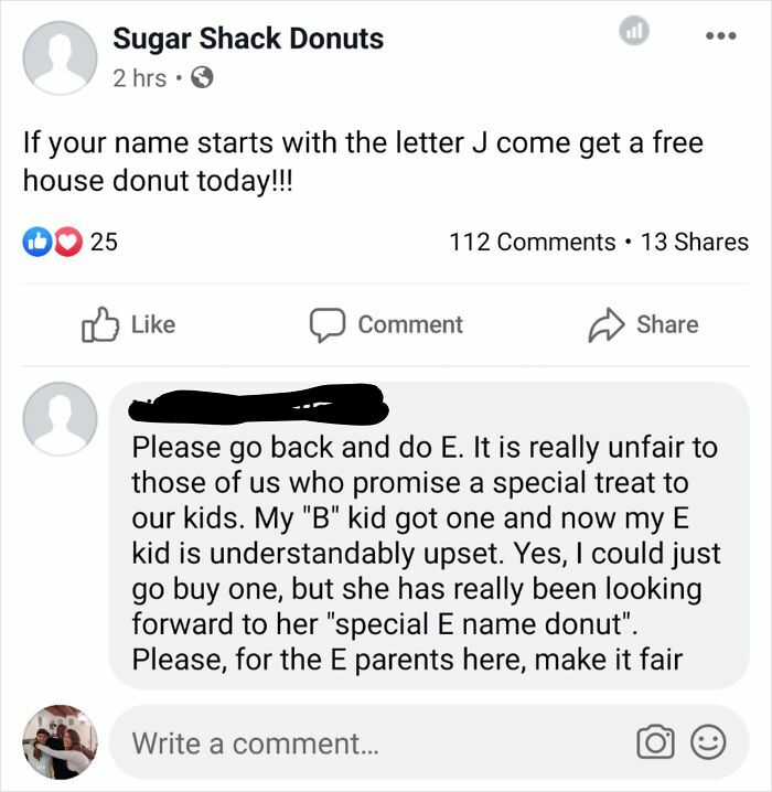 Controversy over donut shop offering free donuts only to kids with names starting with J