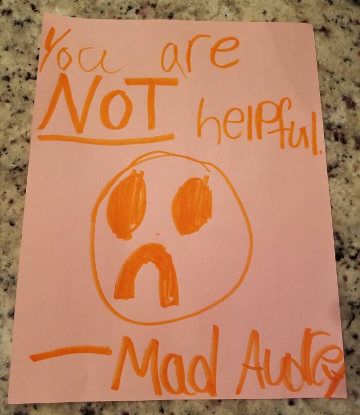 One Of The Blankets Fell Down From My Daughter's Fort Overnight. I Didn't Know I Needed To Wake Up And Fix It, So This Is The Note I Got This Morning