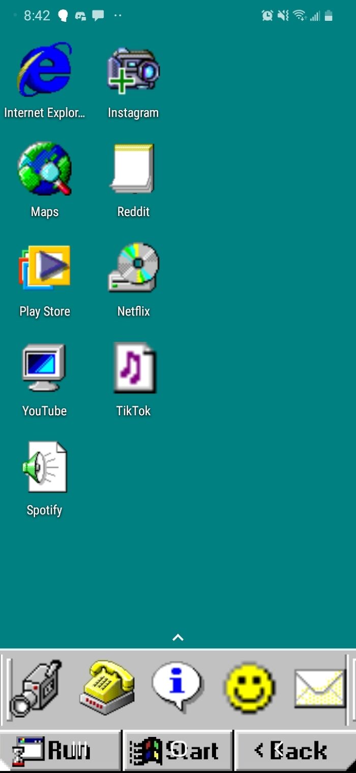My Windows 98 Android Homescreen