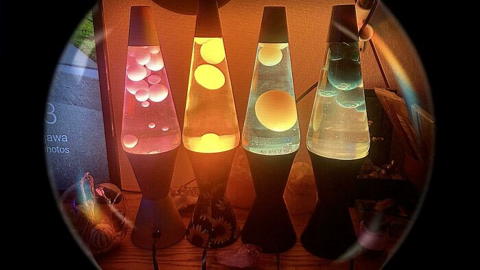 The Two On The Right Are 90s Vintage Midnight Series By Lava Lite