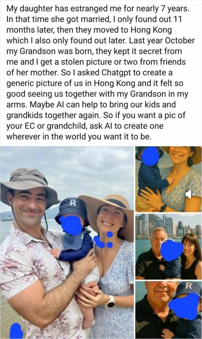 Story of estranged daughter and AI-generated family reunion photo
