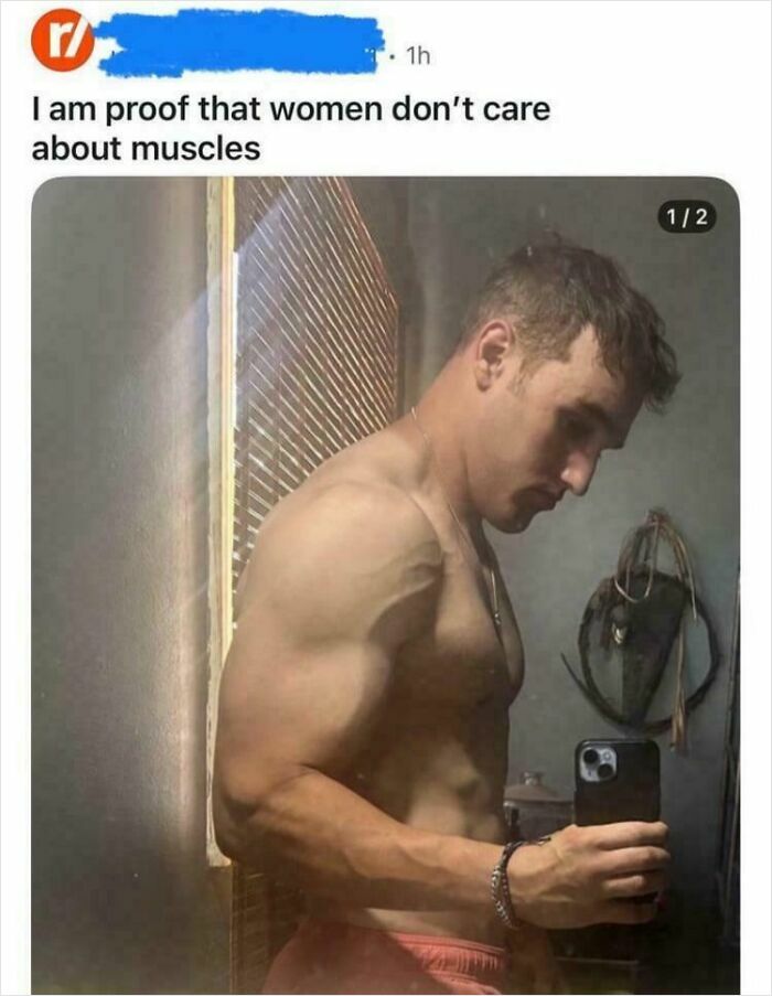 Muscular man claims proof that women don't care about muscles in social post