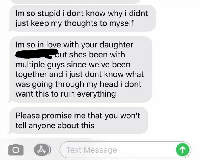 Text message confession about love and multiple relationships in cheating stories