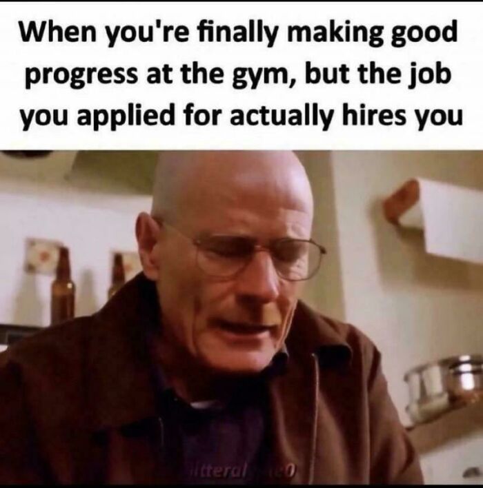 Walter White from Breaking Bad, looking stressed, illustrating the dilemma of a new job changing your mind.