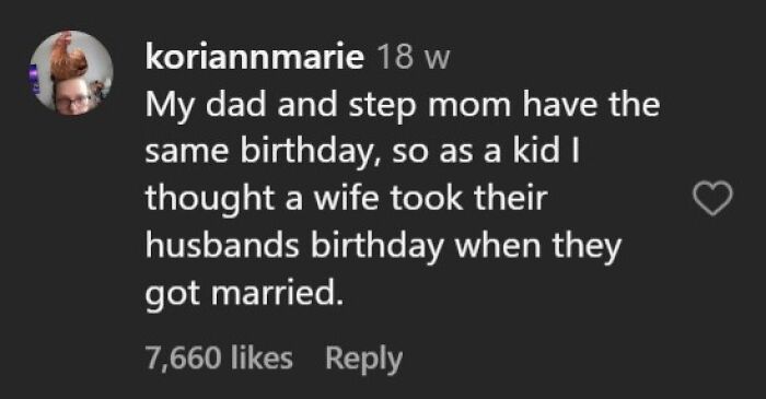 Childhood misconception about shared birthdays in a step family