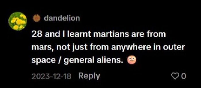 Late realization about Martians being from Mars, not general aliens