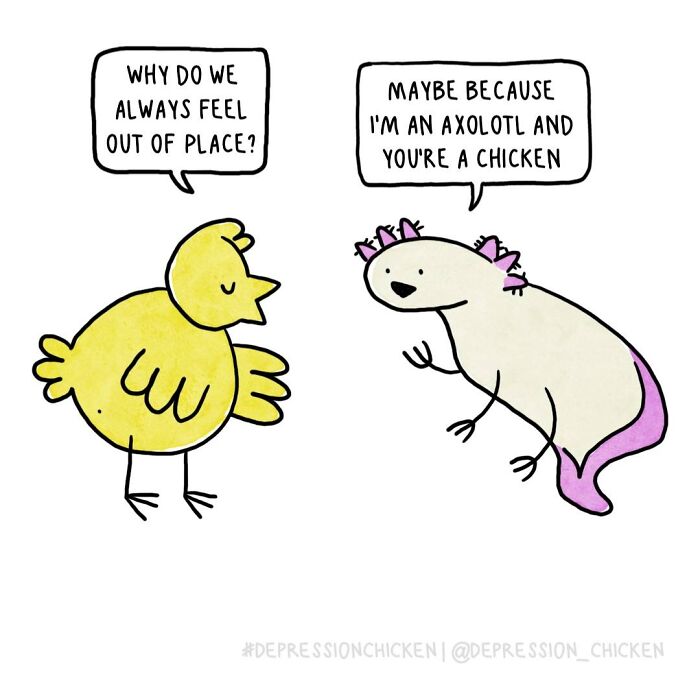“Depression Chicken” Returns With More Relatable Comics About Anxiety, Overthinking, And Everyday Struggles (50 New Pics)
