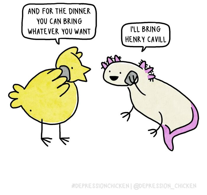 “Depression Chicken” Returns With More Relatable Comics About Anxiety, Overthinking, And Everyday Struggles (50 New Pics)