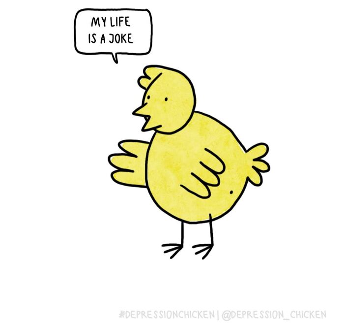 “Depression Chicken” Returns With More Relatable Comics About Anxiety, Overthinking, And Everyday Struggles (50 New Pics)