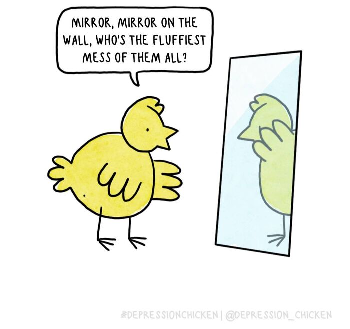 “Depression Chicken” Returns With More Relatable Comics About Anxiety, Overthinking, And Everyday Struggles (50 New Pics)