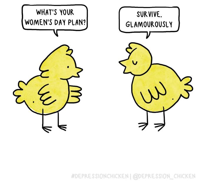 “Depression Chicken” Returns With More Relatable Comics About Anxiety, Overthinking, And Everyday Struggles (50 New Pics)