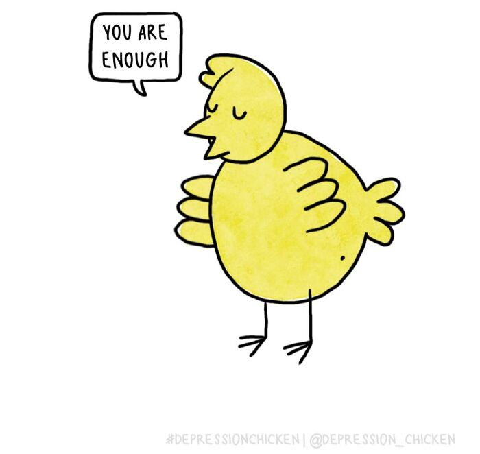 “Depression Chicken” Returns With More Relatable Comics About Anxiety, Overthinking, And Everyday Struggles (50 New Pics)