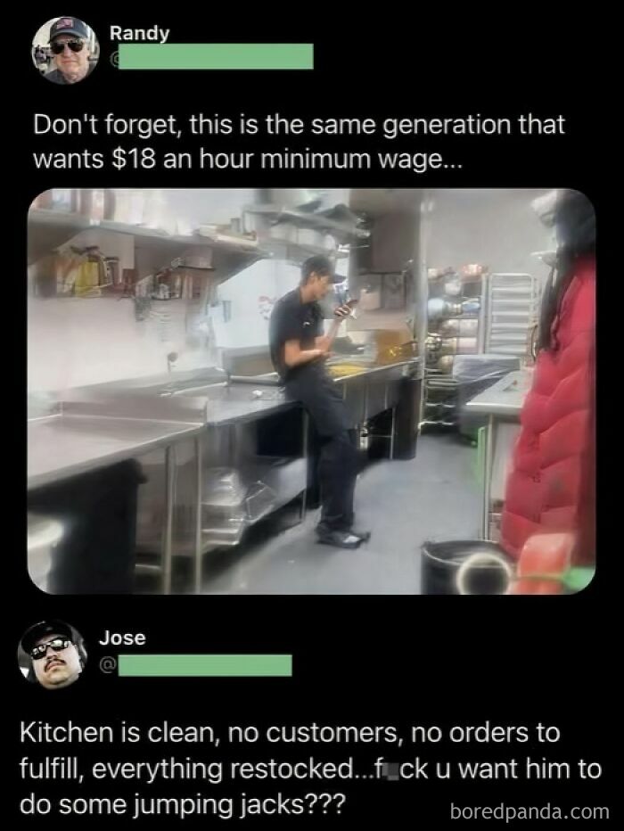 Debate over minimum wage and kitchen work highlights strange and horrible world issues