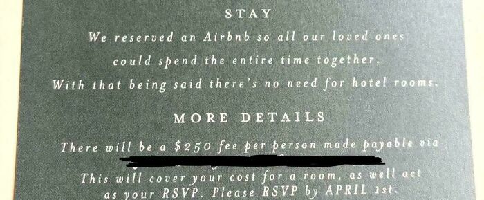 $250 Per Person. With People I Don’t Know. In This Economy