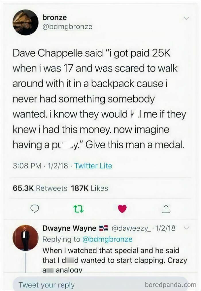 Dave Chappelle tweet about fear of carrying 25K at 17 shows strange and horrible world moments