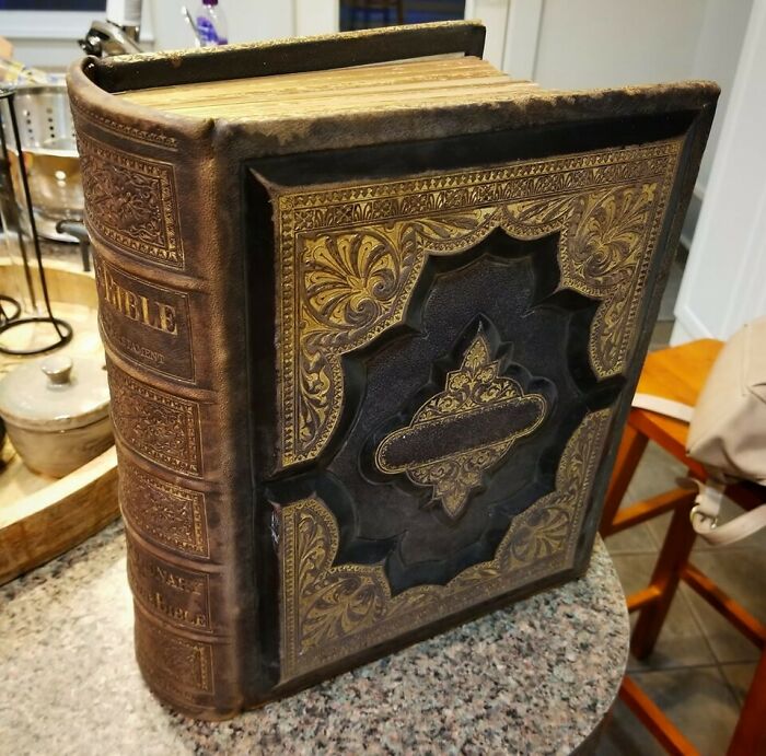 Found A Bible From 1882 Today While Cleaning Out A Storage Unit At Work