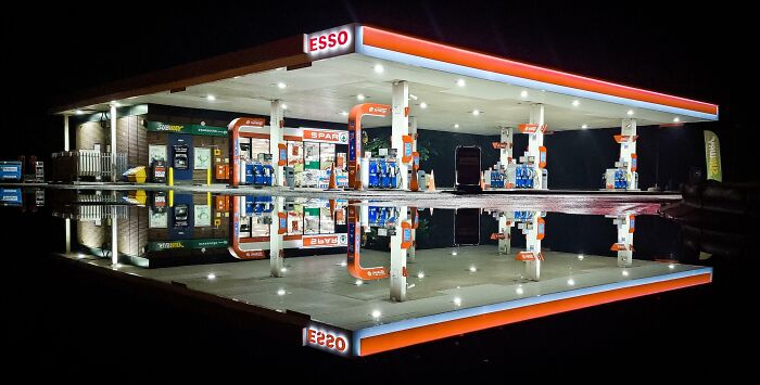Petrol Station After A Good Downpour