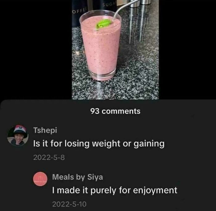 At Least They Didn't Go Right To Assuming It's For Losing Weight 