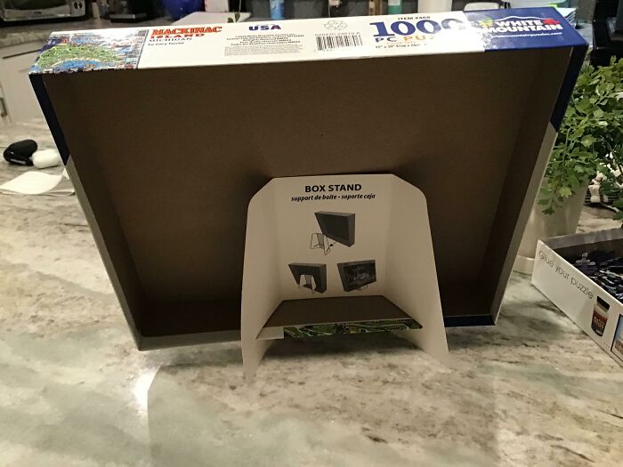 Puzzle box turned into a stand for tablet device low-tech hack