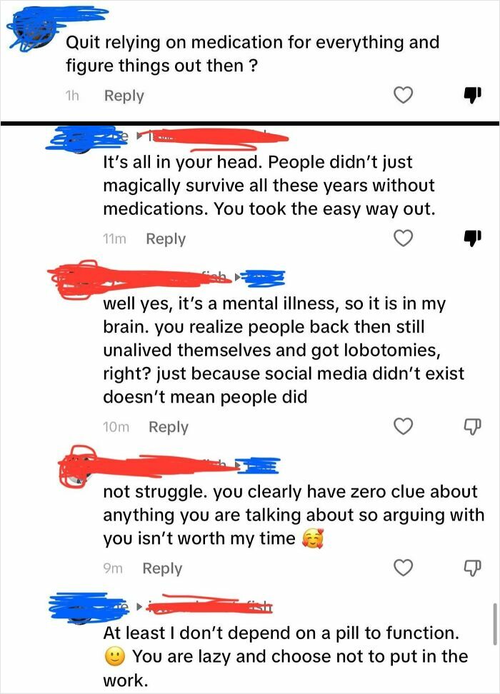Apparently, Taking Medications Is The “Easy Way Out” And Makes Me “Lazy”
