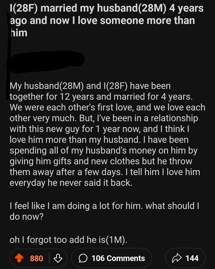 Woman reveals she loves another man more than her husband in shocking relationship plot twist