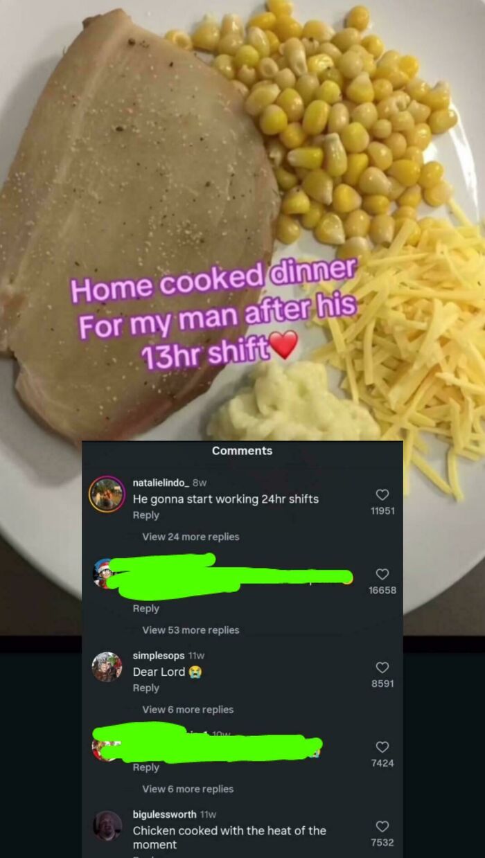 Home cooked dinner with ham, corn, cheese, and mashed potatoes roasting disgusting dishes