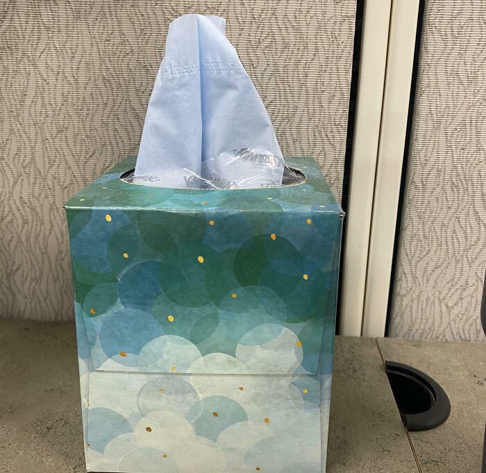 Tissue box with tissues pulled through top with main SEO keyword improved everyday things