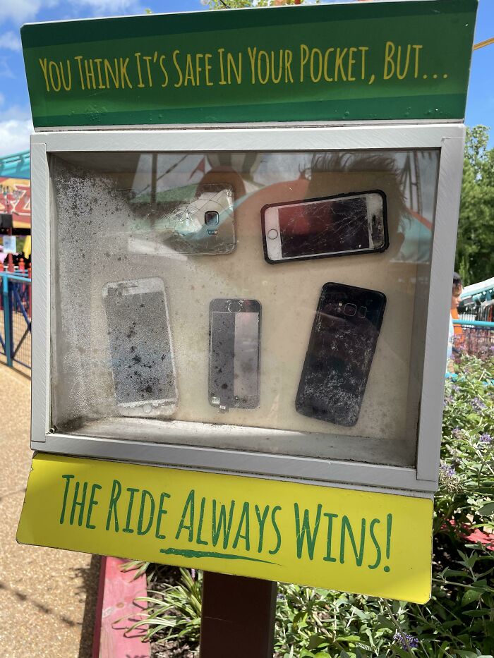 Damaged phones display warning sign about ride safety with main SEO keyword improved everyday things